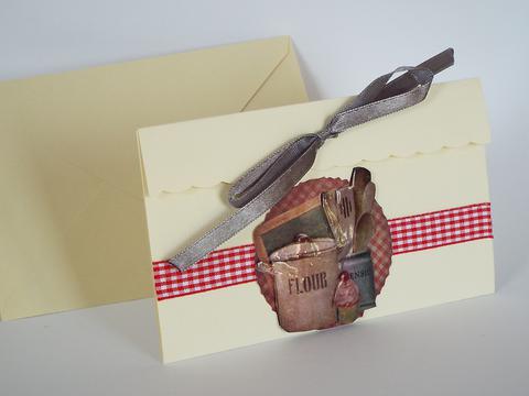 objet vintage crème noeud