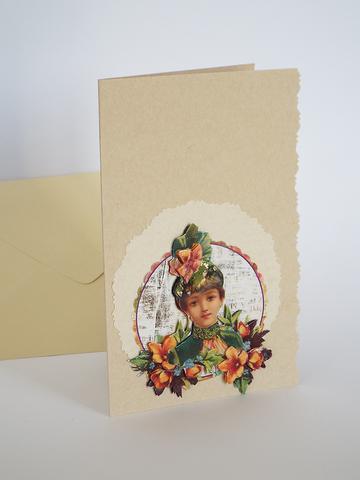 femme vintage fleurs