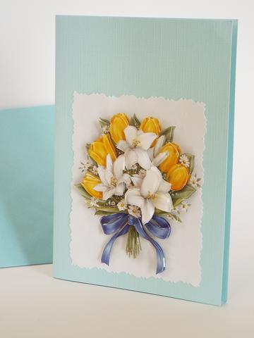 bouquet bleu fleurs