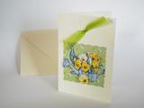 jaune jardin poule noeud ruban