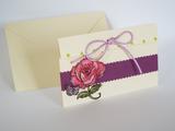 fleurs animaux noeud crème mauve violet