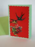 vert rouge fleurs oideaux  animaux